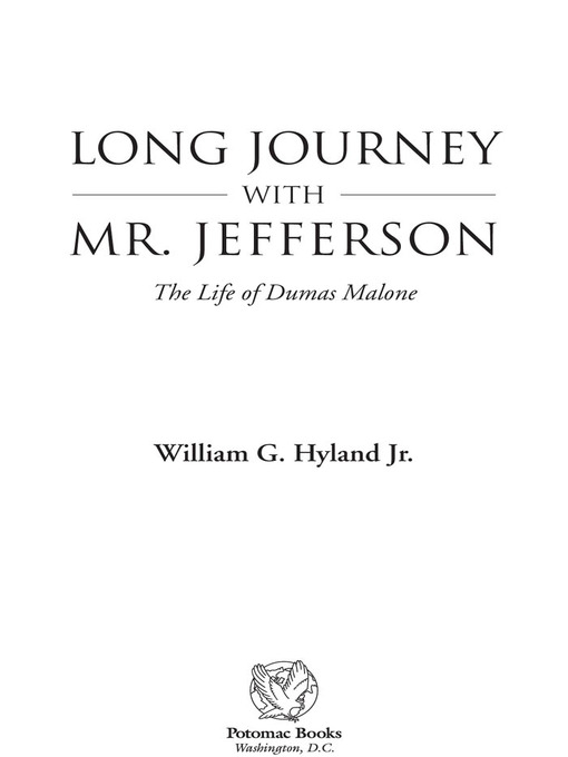 Cover image for Long Journey with Mr. Jefferson